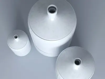 Big Clay Vases Set 3D model