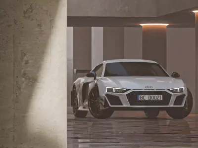 Brutalist Arch Low-poly 3D model