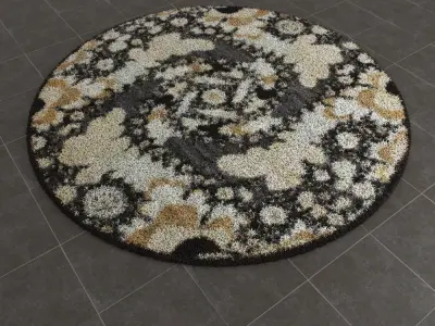 3D Rugs Collection round rug Free 3D model