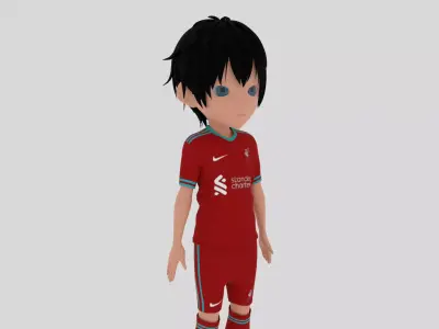 Liverpool Soccer - Football  Player Low-poly 3D model