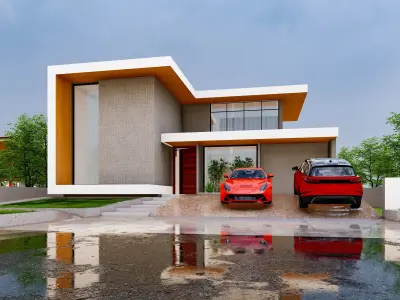 Modern House 3D model 2
