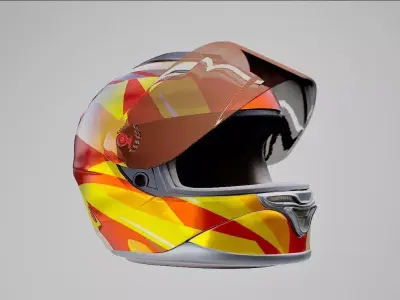 Racing Bike Helmet Free 3D model