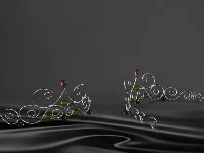 Ferronnier mannequin head with crown 3D model