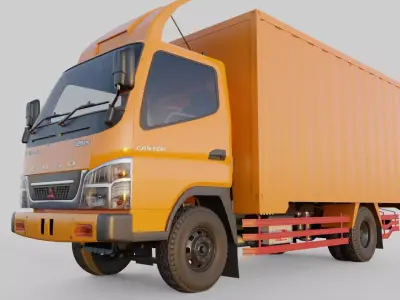 Mitsubishi Fuso Canter Box truck 3D model