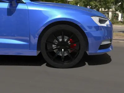 Audi A3 Sportback 2013 Low-poly 3D model