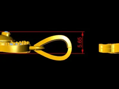  Fancy Dolphin Pendant Set - 010 3D print model