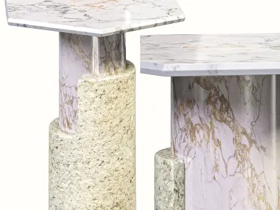 Braque Hexagonal Side Table 3D model