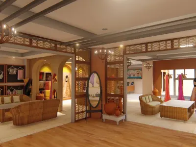 Saree Showroom Free 3D model