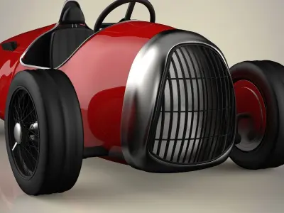 Vintage racing car 3D model