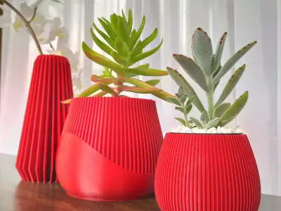 Three decorative vases 3D print model