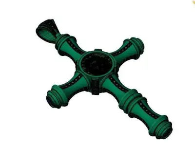 Pendant od 5 cross 3D print model