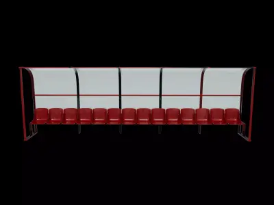 Soccer Bench 02 3D model
