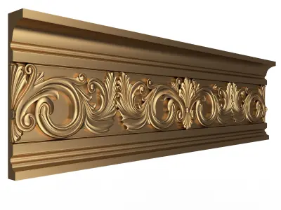 Cornice Decoration Molding 018 Low-poly 3D model