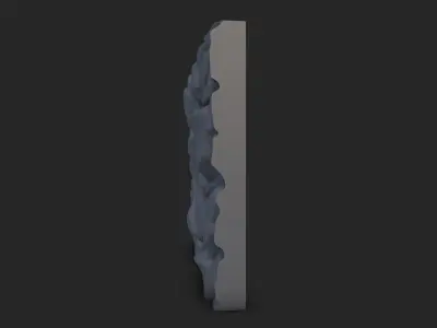 Burnt Stone Wall Environment 3D model