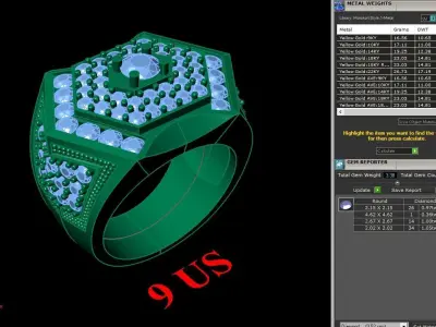 Luxury Men Rings Designs 6MR097 3D print model