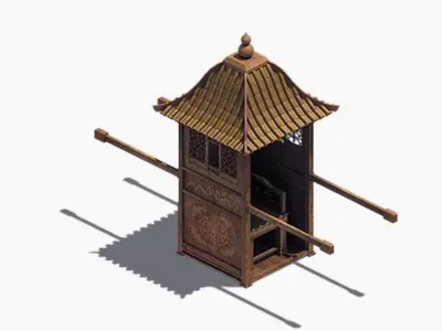 Game Ancient Chinese transport - Jiaozi 3D model