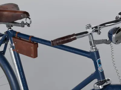 Old Soviet bicycle 3D model
