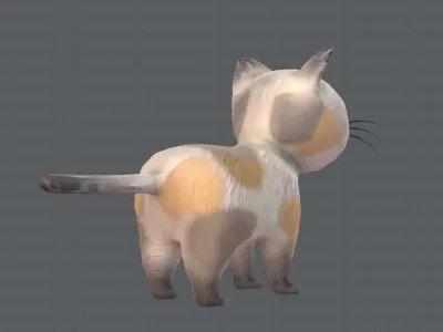 Cat Cartoon V01 Low-poly 3D model