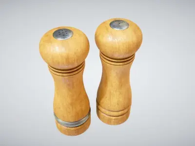 Salt and Pepper Cellar Low-poly 3D model