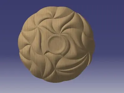 bamboo shallow large bowl 3D print model