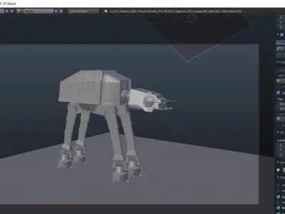 Star Wars AT-AT Reddy for Rigging Free 3D model