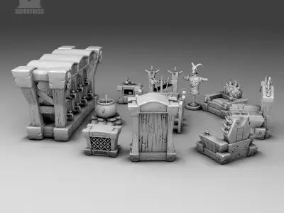 Furniture for the tavern 3D print model