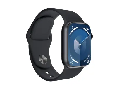 Apple Watch Series 9 Sport Band Midnight Color 3ds Max 3D model