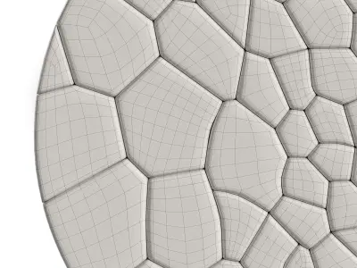 Round Wall Mosaic Panno 3D model