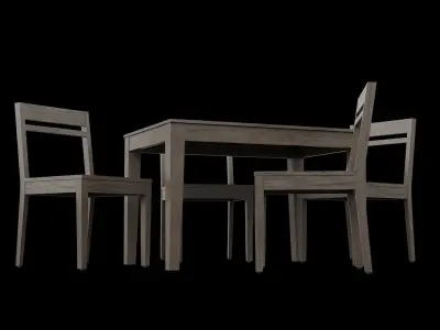Table set Pack 05 Low-poly 3D model
