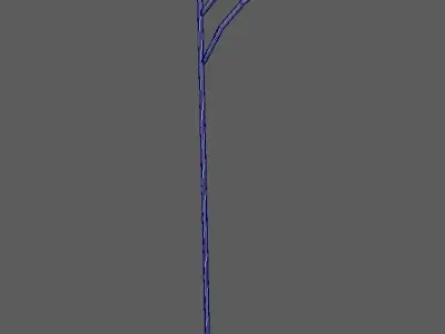 Low Poly Streetlight with single bulb Low-poly 3D model