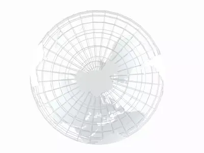 Globe News Skeleton Clouds Color 3D model