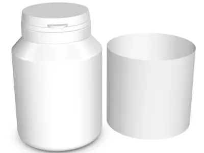Plastic Pill Bottle  3D model