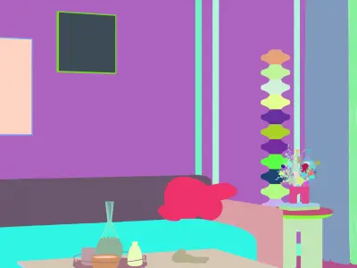 Modern residential indoor 3 d model 3D model