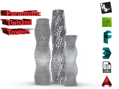 Twisted Skyscrapers Grasshopper script 3D model