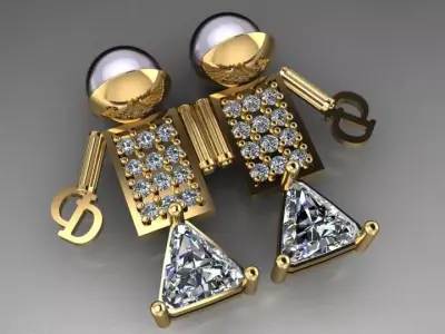 women pendant - Gemini 3D print model