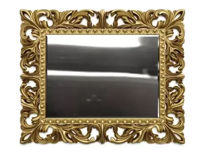 Italian luxury classic  frame with mirror 3D model