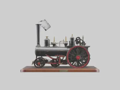 Steam Engine Model 1 Low-poly 3D model