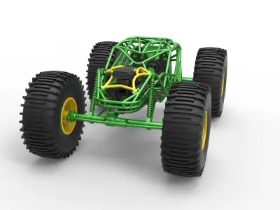 Rock bouncer on low-pressure wheels Scale 1 to 25 3D print model