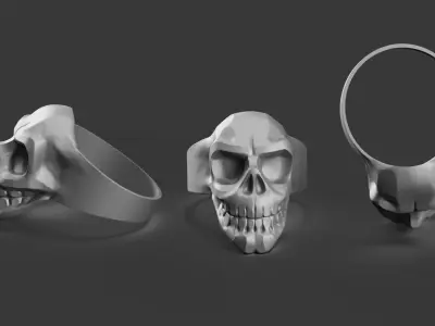 Skull Jewelry Set 3D print model