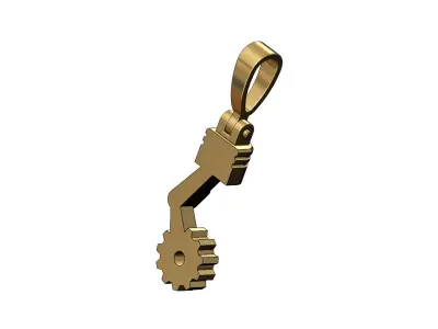 Diamond Piston gear engine pendant 3D print model