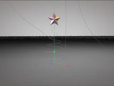 Animated 3D Christmas tree of spheres  3D model