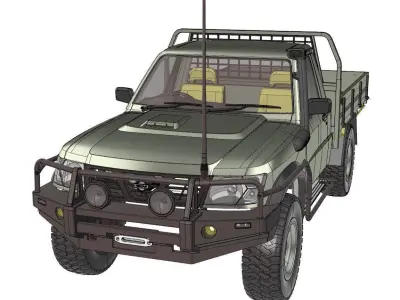 NISSAN PATROL UTE Y61 1997-2004 1 10 SCALE WAGOM 3D PRINT 3D print model