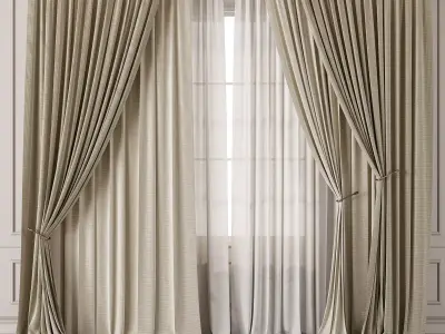 Curtain modern 12 3D model