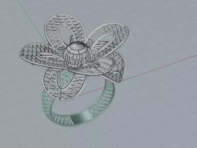 Ultra Vision Ring Gold Jewelry 3D print model buy