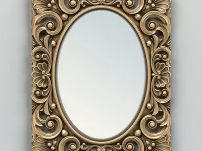 Rectangle mirror frame 005 3D model
