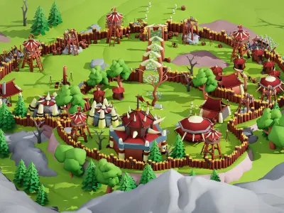 Horde Low-poly 3D model