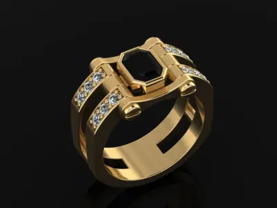 Man Ring 07 3D print model
