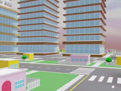 Indie Game World Free low-poly 3D model