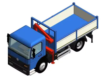 Small Truck Loader Crane-13 Low-poly 3D model