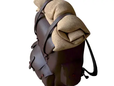 Travel Adventure Backpack Vintage 3D model